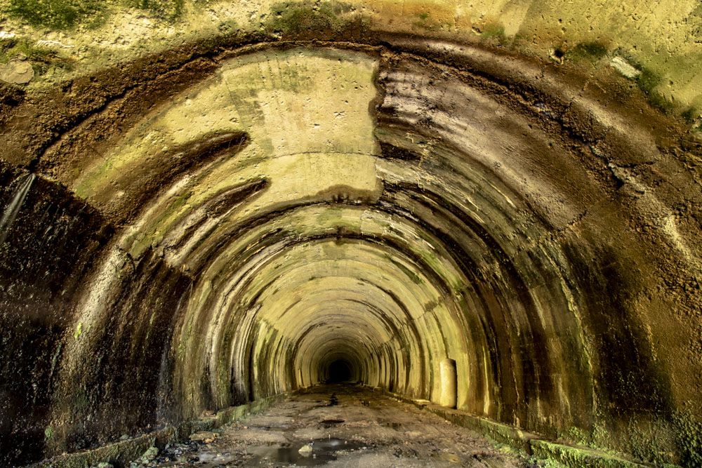 Vista del interior del túnel de la engaña